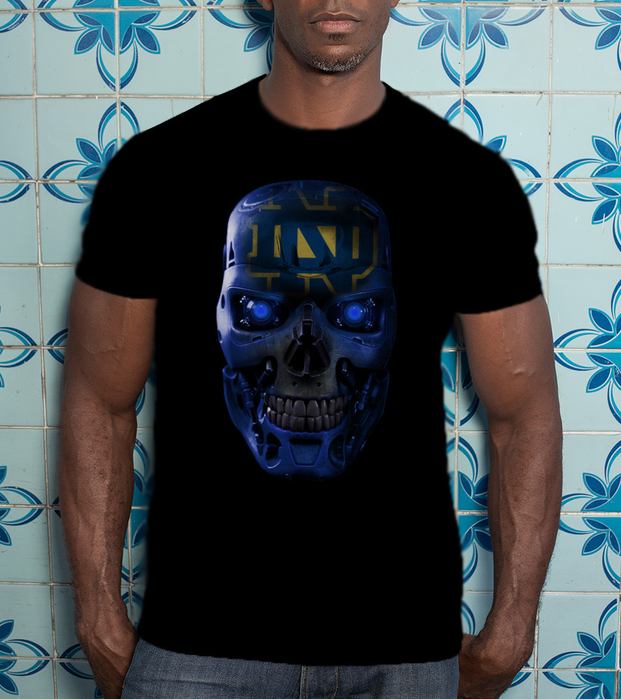Notre Dame Fighting Irish Skull Robot T-Shirt