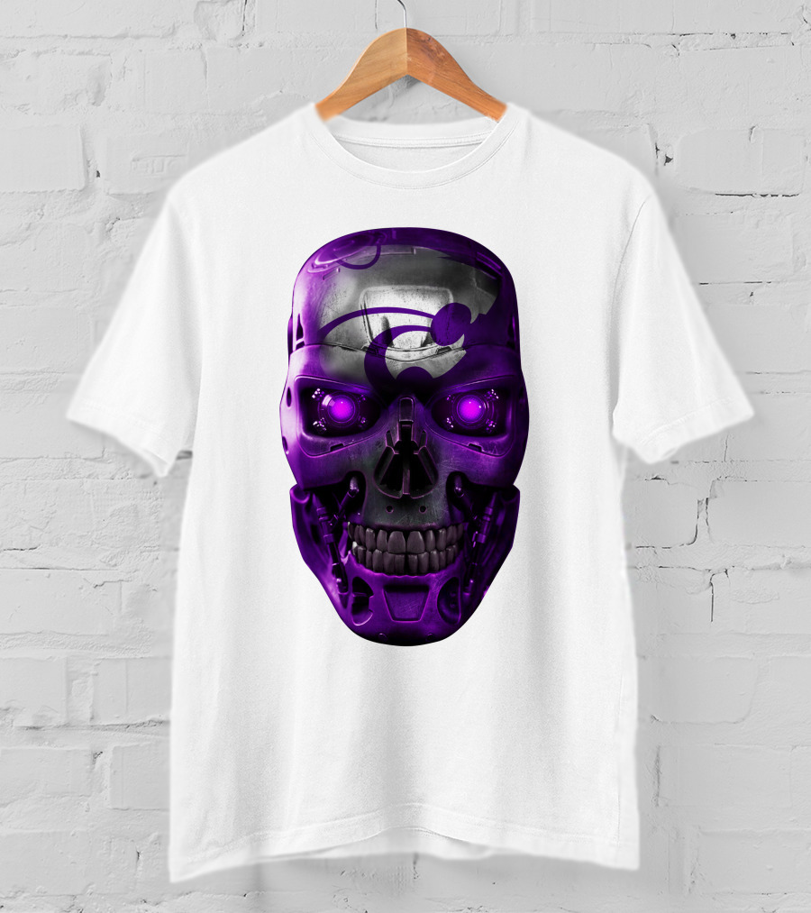 Kansas State Wildcats Purple Skull T-Shirt