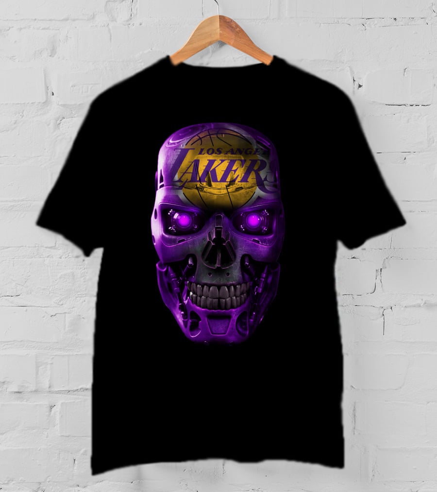 Los Angeles Lakers Purple Skull T-Shirt
