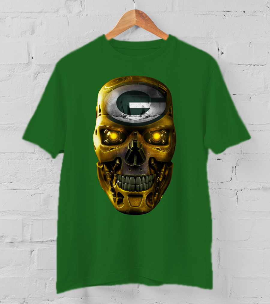 Skull Packers With Green Bay Faceplate T-Shirt