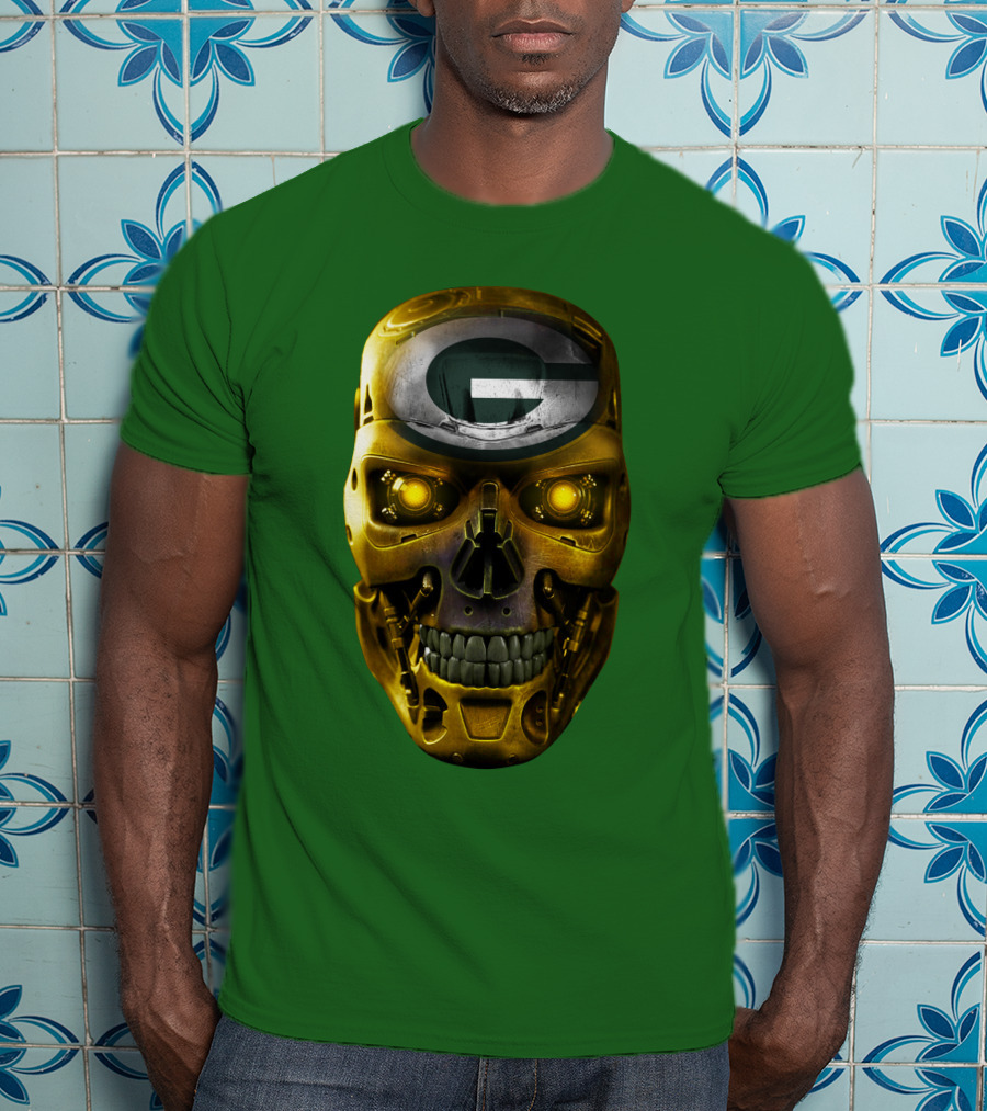Skull Packers With Green Bay Faceplate T-Shirt