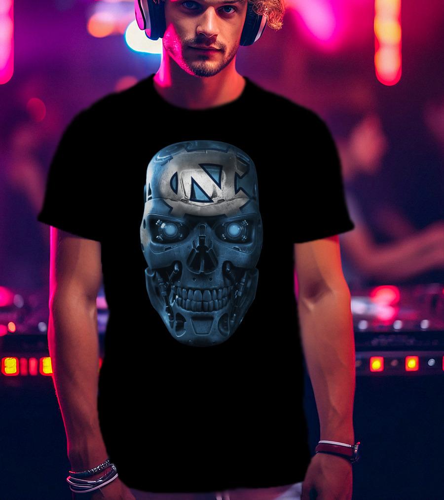 Skull Tarheels Terminator Inspired T-Shirt