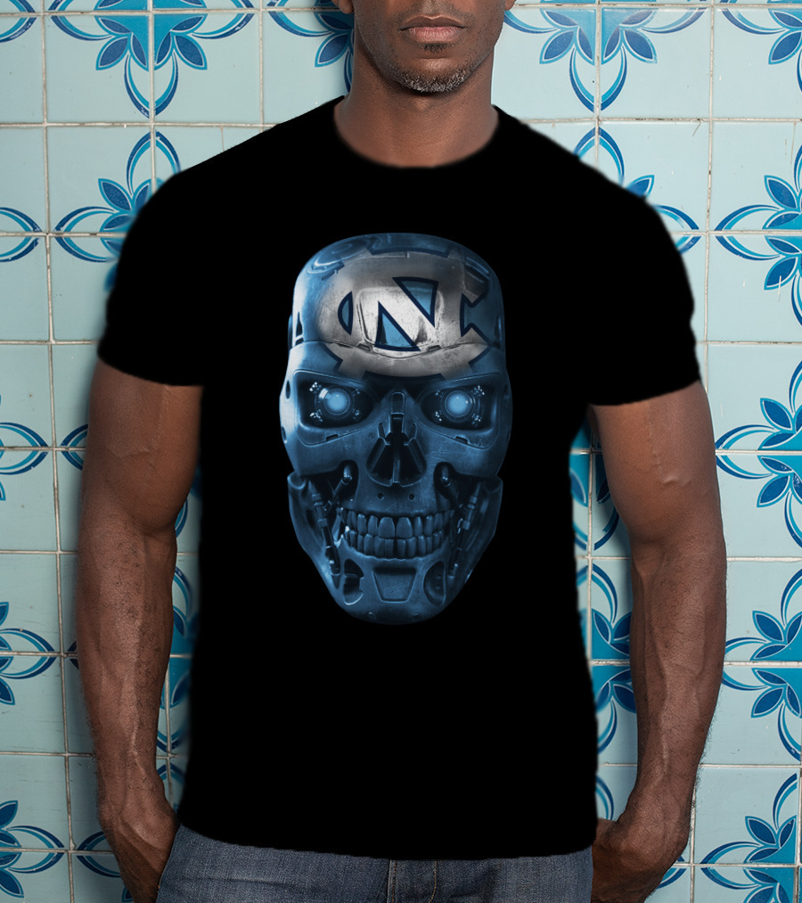 Skull Tarheels Terminator Inspired T-Shirt