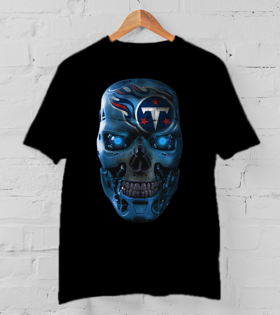 Skull Titans Terminator NFL Crossover T-Shirt