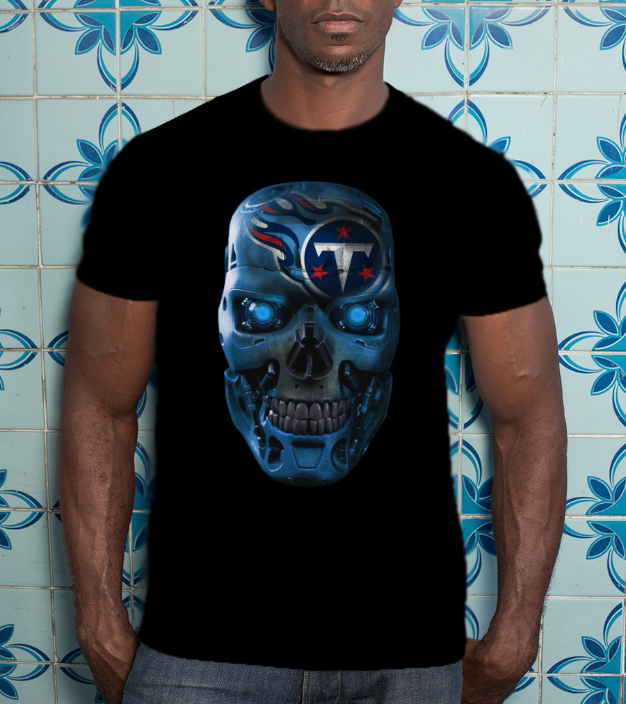 Skull Titans Terminator NFL Crossover T-Shirt