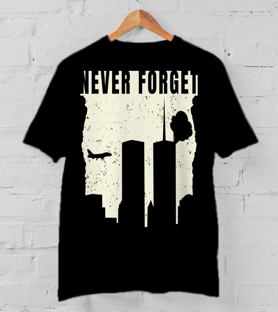 Never Forget 11Th Attacks Twin Towers Memorial T-Shirt