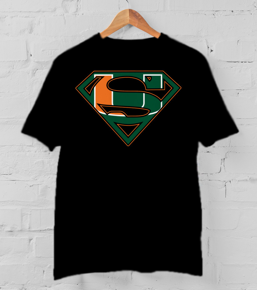 Super Man Hurricanes U Logo Diamond T-Shirt