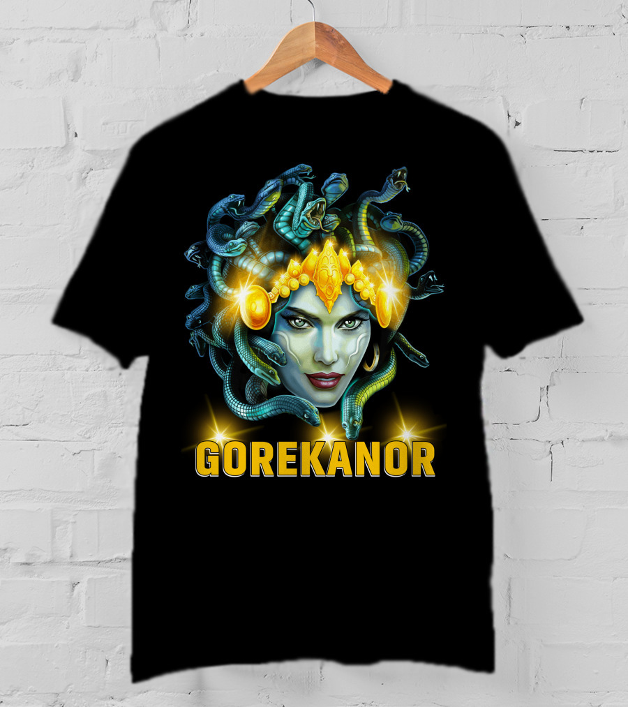 Gorekanor Medusa Snakes Mythical Crown Glamour T-Shirt