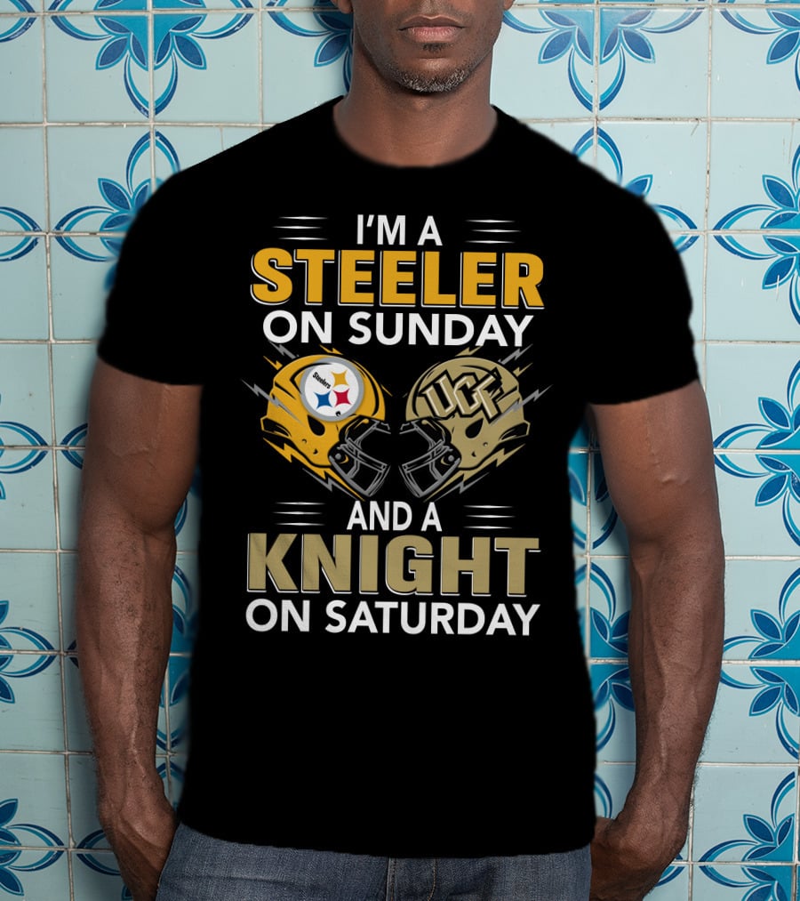 I'm A Steeler On Sunday And A Knight On Saturday Ucf Football Fan Gear T-Shirt