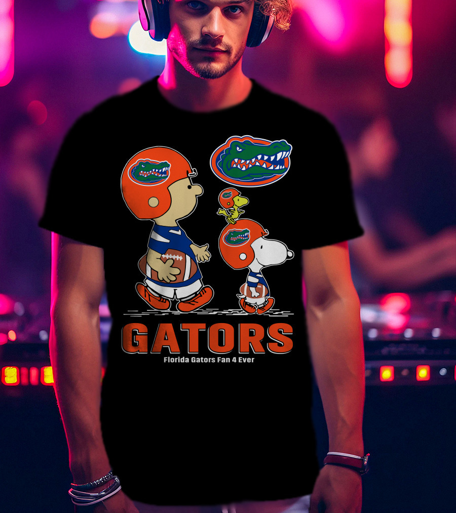 Florida Gators Fan 4 Ever Peanuts Football Gators T-Shirt