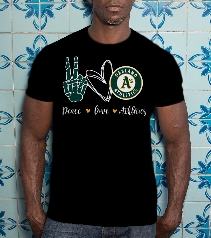 Peace Love Oakland Athletics T-Shirt