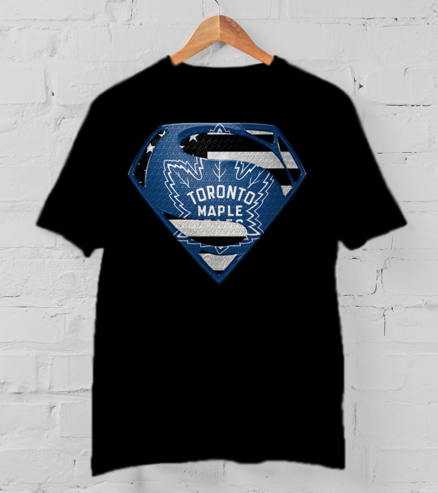 Toronto Maple Leafs Superman Logo Hybrid T-Shirt