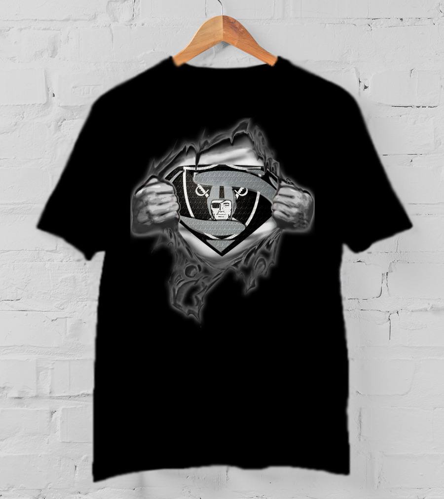 Raiders Logo Superman Shield Transformation T-Shirt
