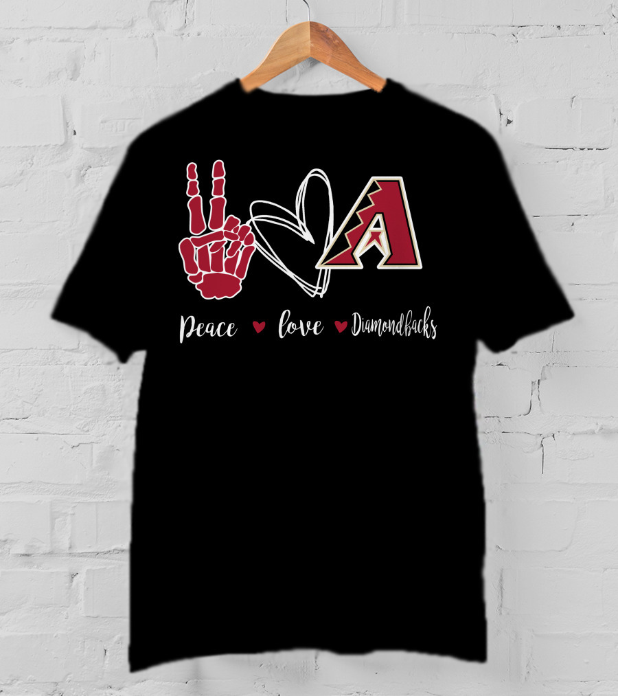 Peace Love Arizona Diamondbacks T-Shirt