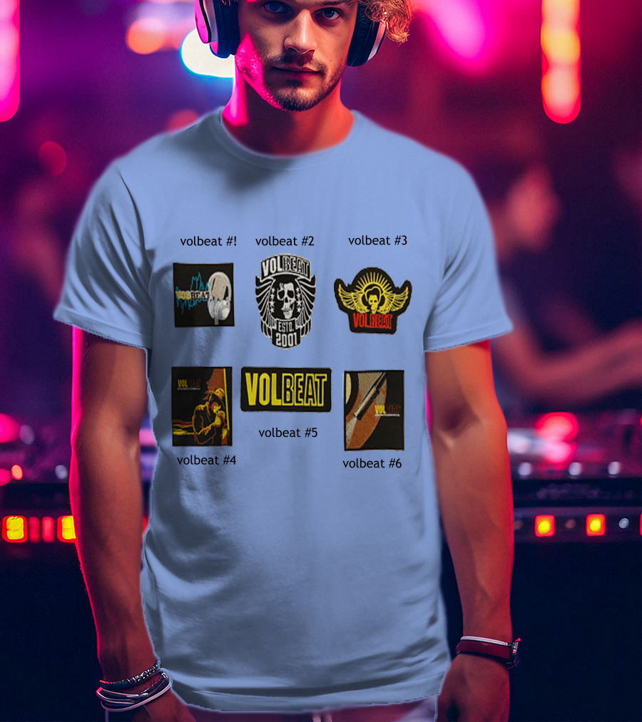 Volbeat Estd 2001 Collection Volbeat #1 #2 #3 #4 #5 #6 T-Shirt