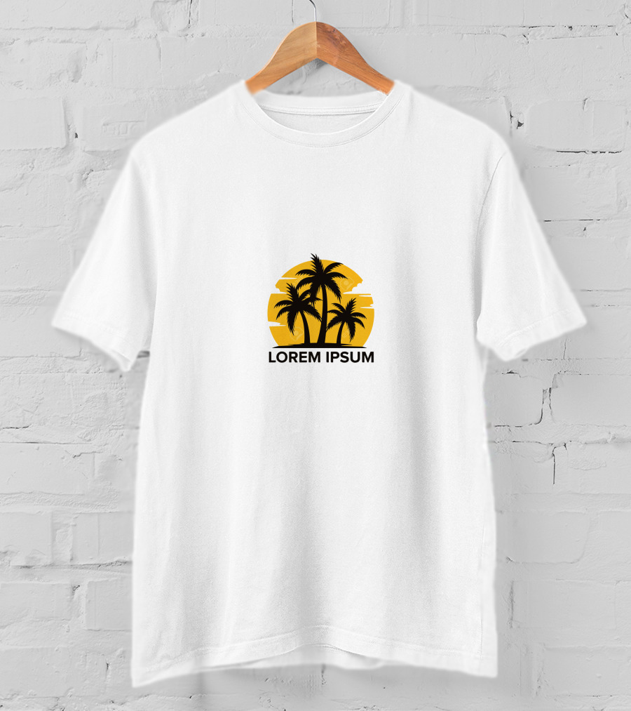 Lorem Ipsum Of The Trees Palm Silhouette Sunset T-Shirt
