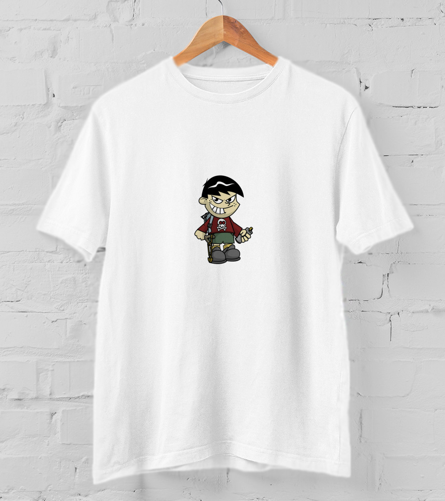 KND Villain Villains Cartoon Network Bowler Hat Skull Cane Grinning Character Red T-Shirt
