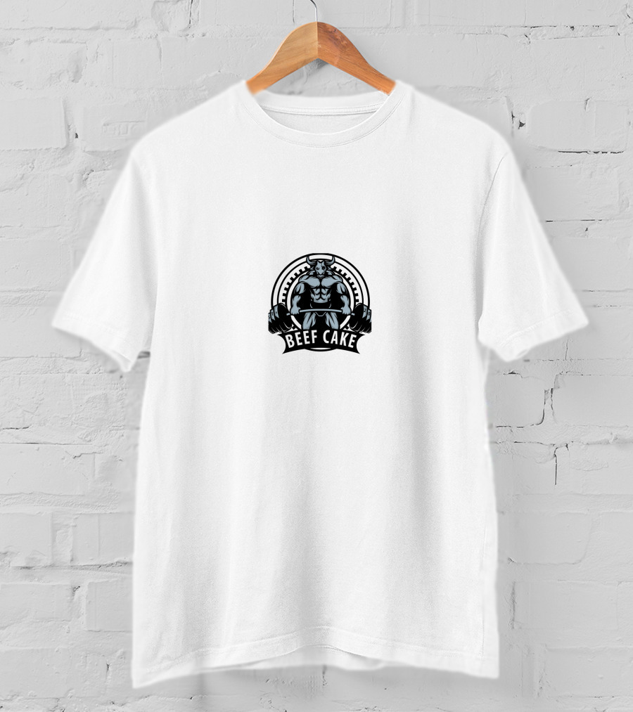 Beef Cake Bodybuilder Lifting Weights T-Shirt