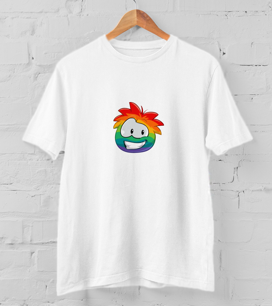 Thinknoodles Rainbow Puffle Club Penguin T-Shirt
