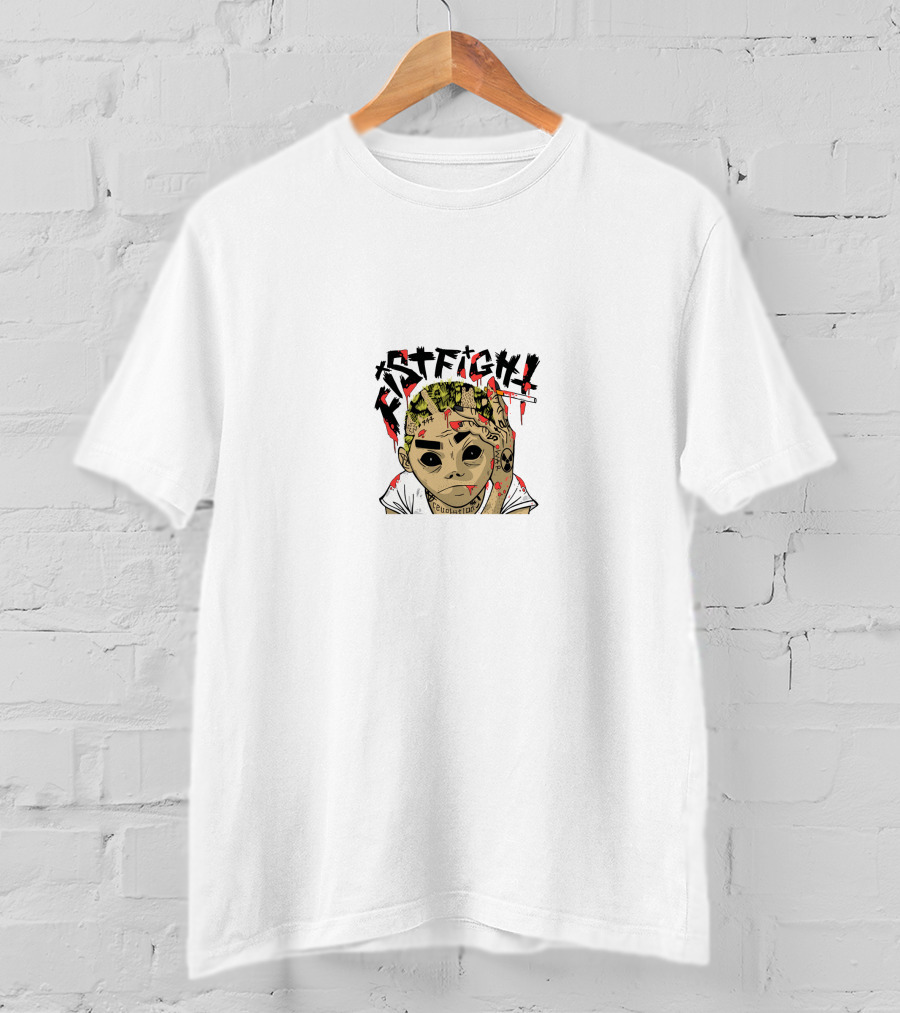 Nascar Aloe Fistfight Tattoo Skull Character T-Shirt