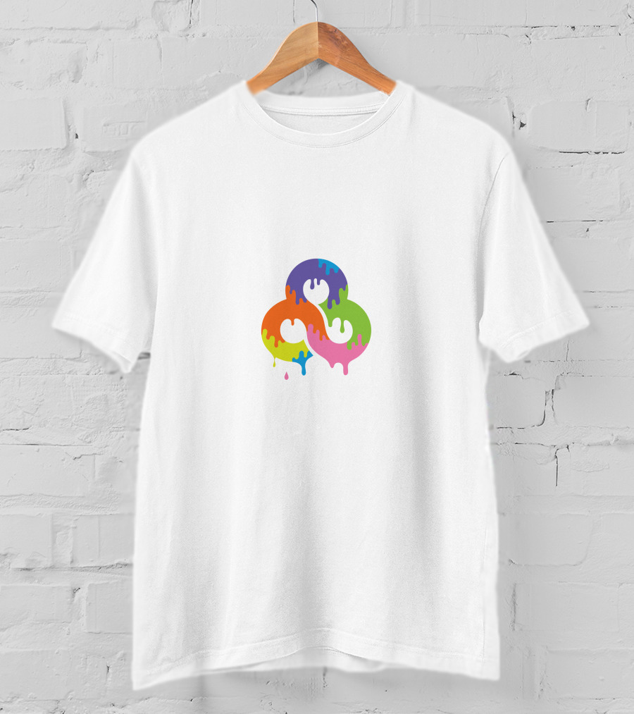 Bonnaroo Colorful Dripping Interlocking Circles T-Shirt