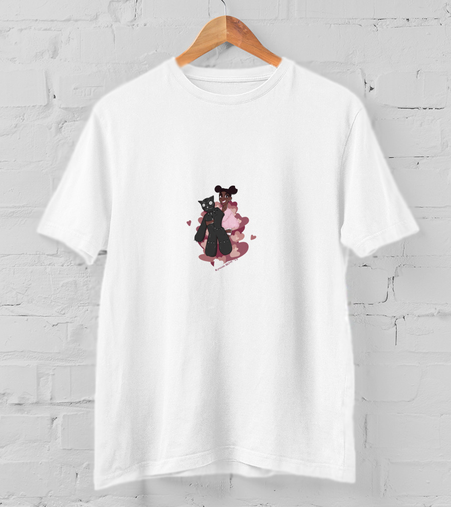 Shea Coulee Cat Costume Heart Bubbles Fantasy T-Shirt