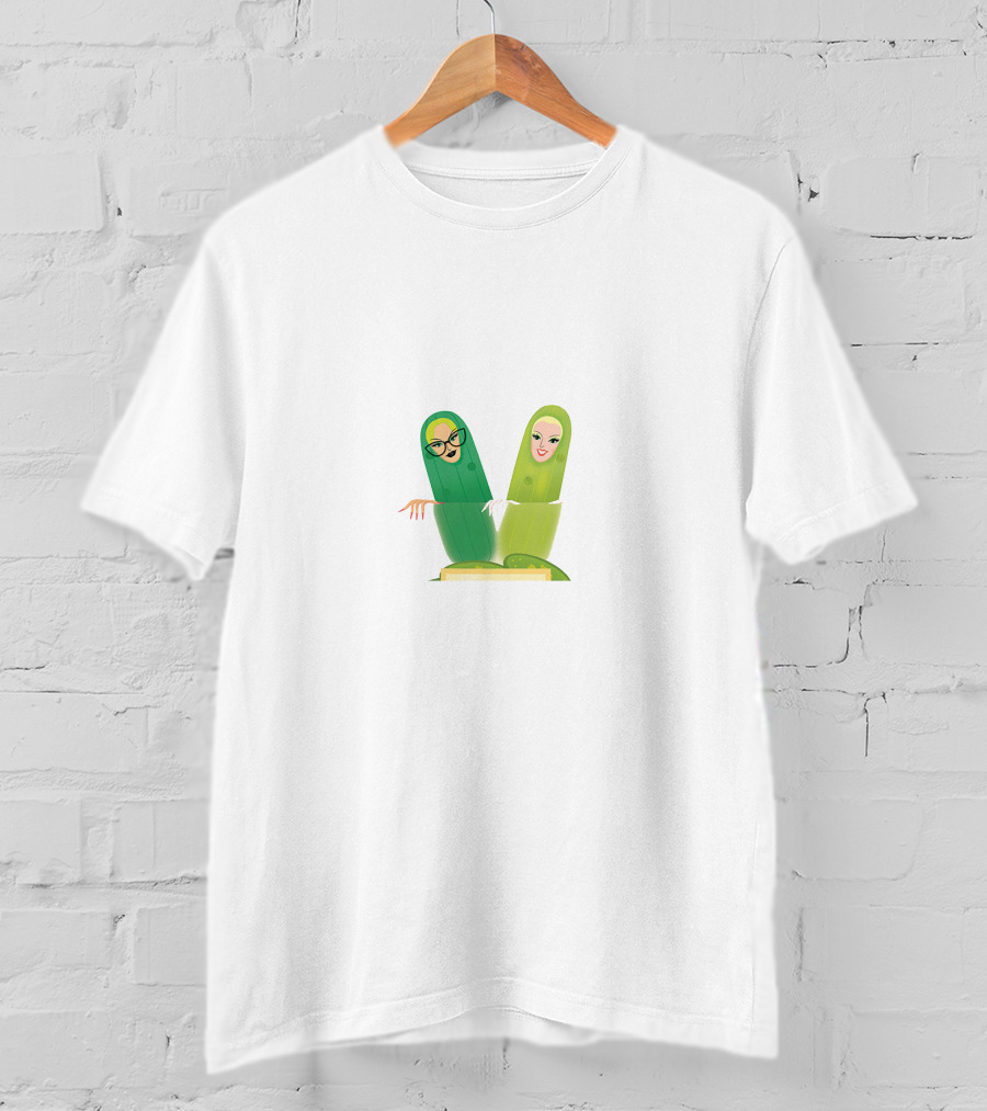 Miz Cracker And Pickle Characters With Glasses And Smile T-Shirt