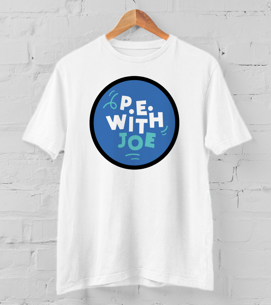 P.E. With Joe Fitness Icon Blue Circle T-Shirt