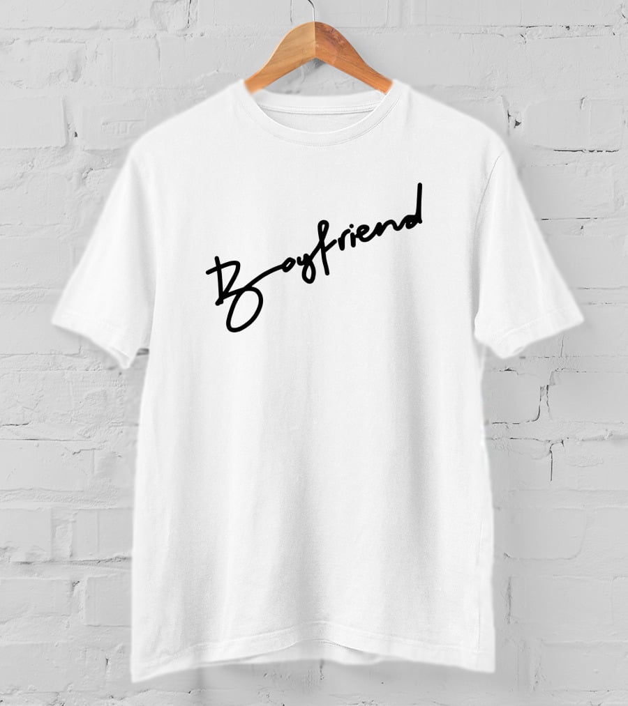 Boyfriend Text Minimalist Fashion T-Shirt