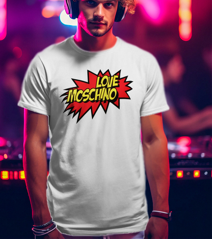 Love Moschino Comic Book Style Burst T-Shirt