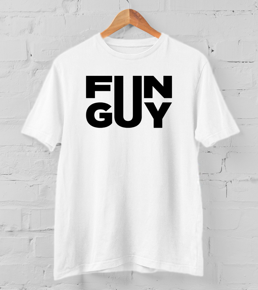 FUN GUY Text Bold Uppercase Letters T-Shirt