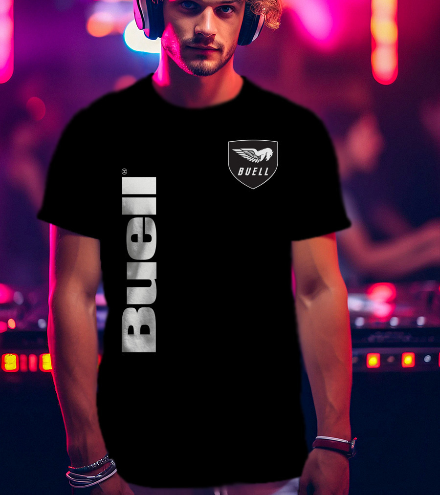 Buell Winged Logo Black T-Shirt