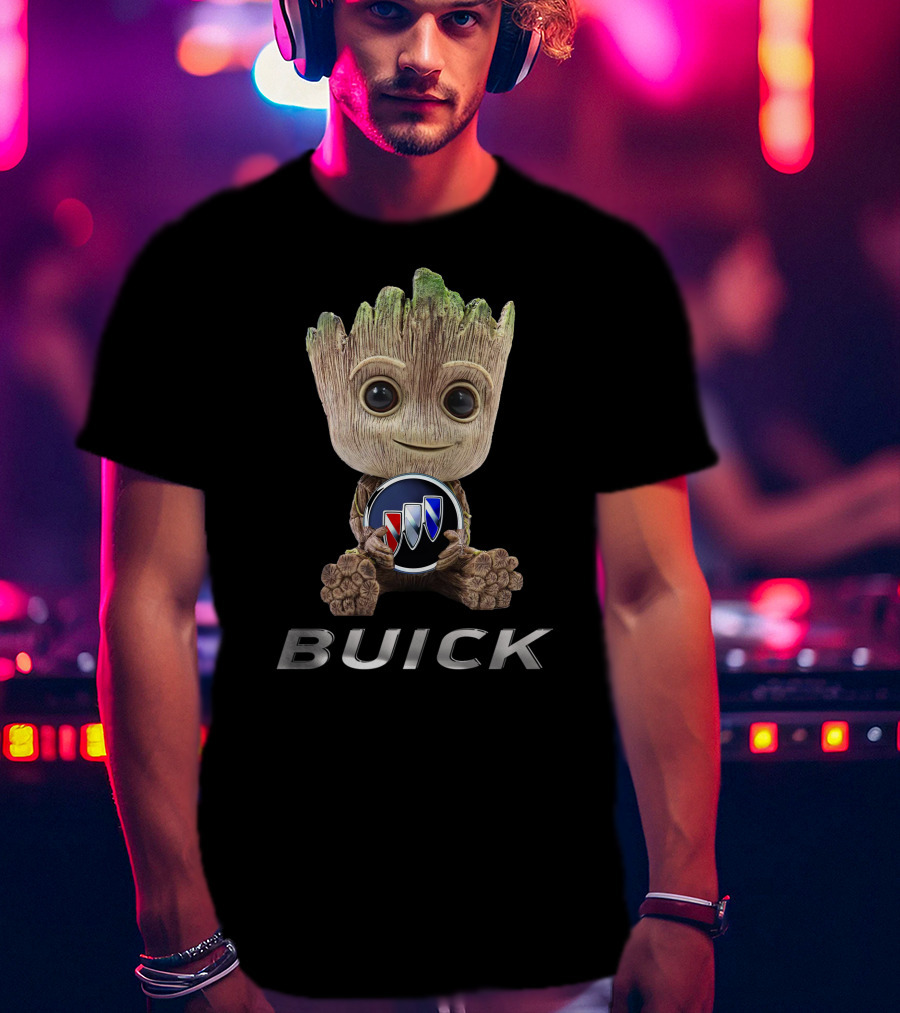 BUICK Baby Groot Holding Emblem T-Shirt