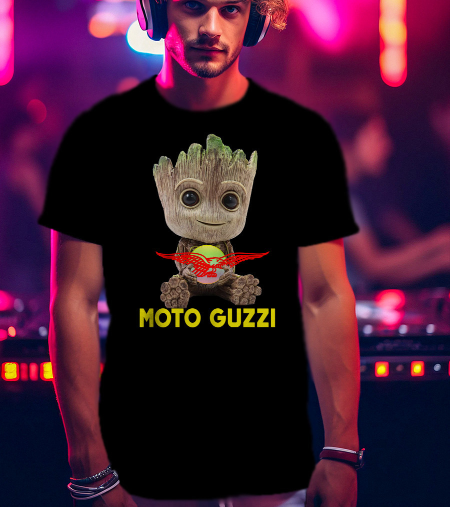 MOTO GUZZI GUZZI Baby Tree Character Holding Red Eagle T-Shirt