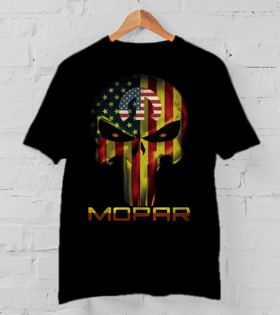 MOPAR American Flag Skull T-Shirt