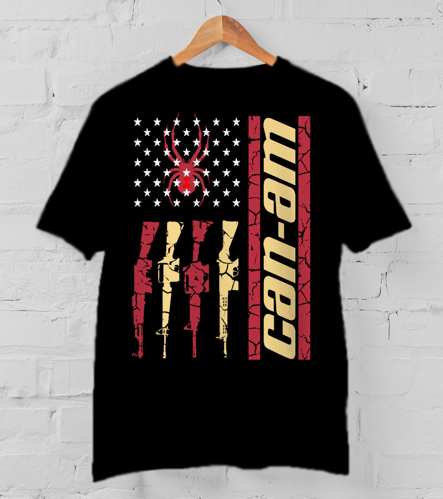 CAN-AM Spider Rifle American Flag T-Shirt