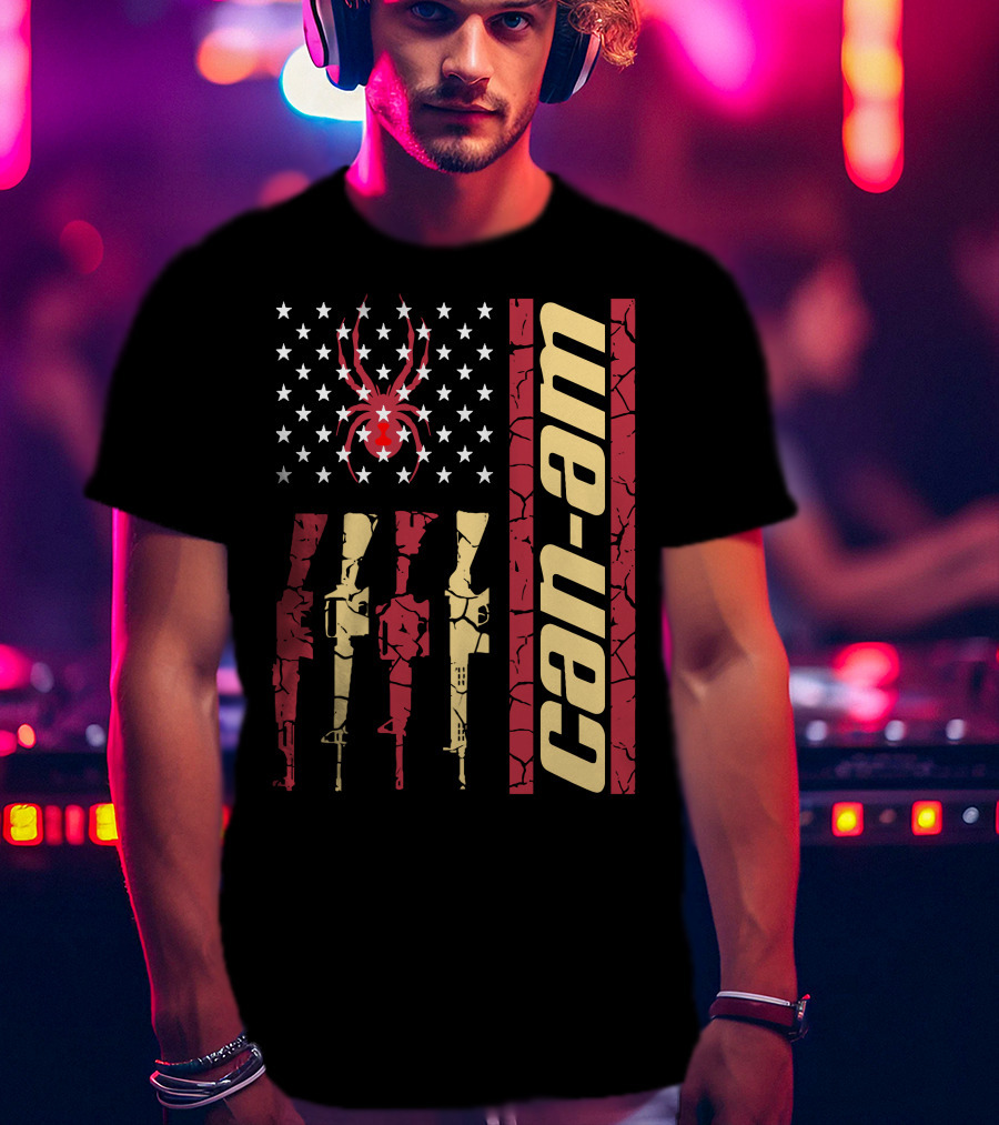 CAN-AM Spider Rifle American Flag T-Shirt