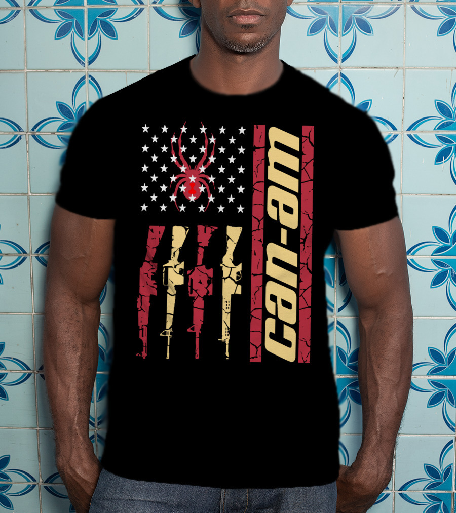 CAN-AM Spider Rifle American Flag T-Shirt