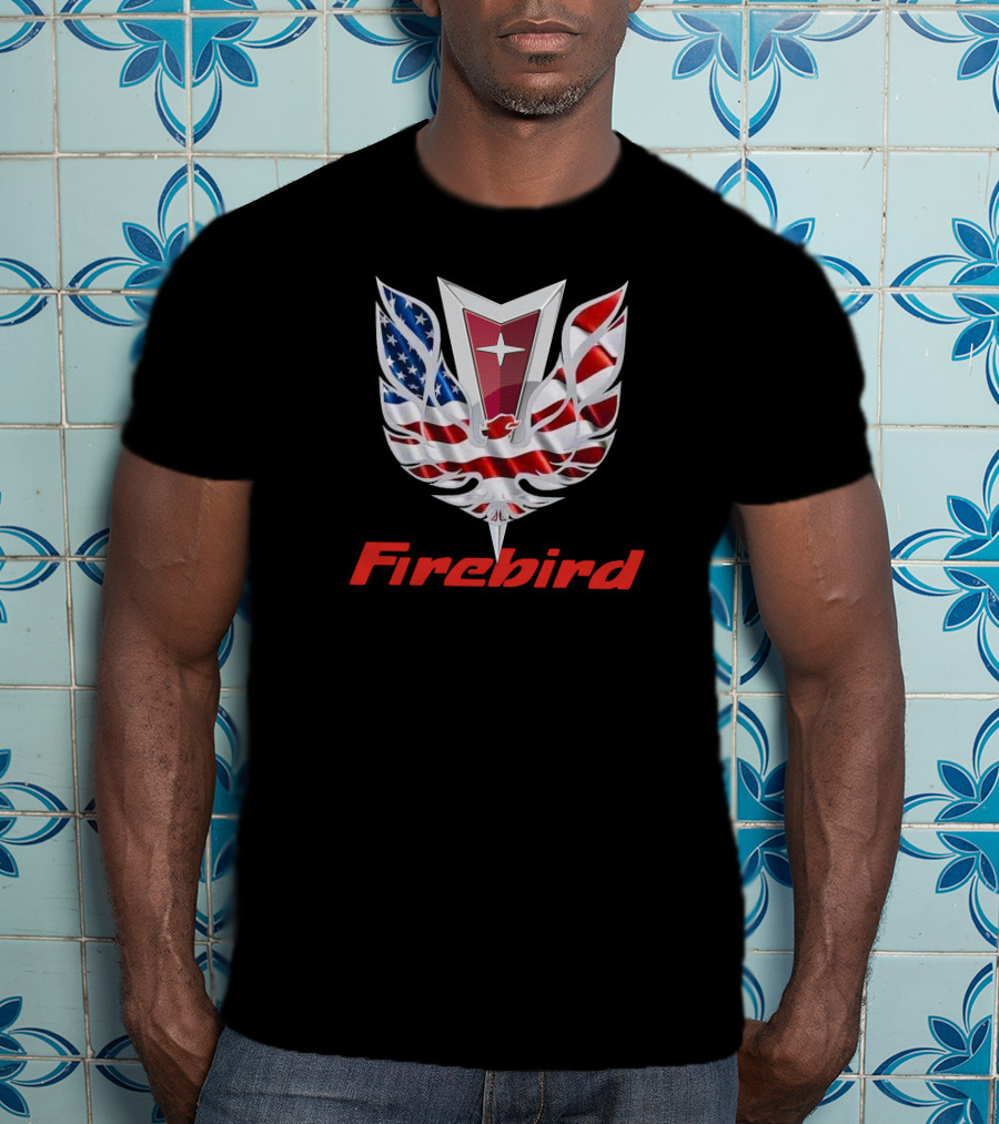 Firebird American Flag Eagle Emblem T-Shirt