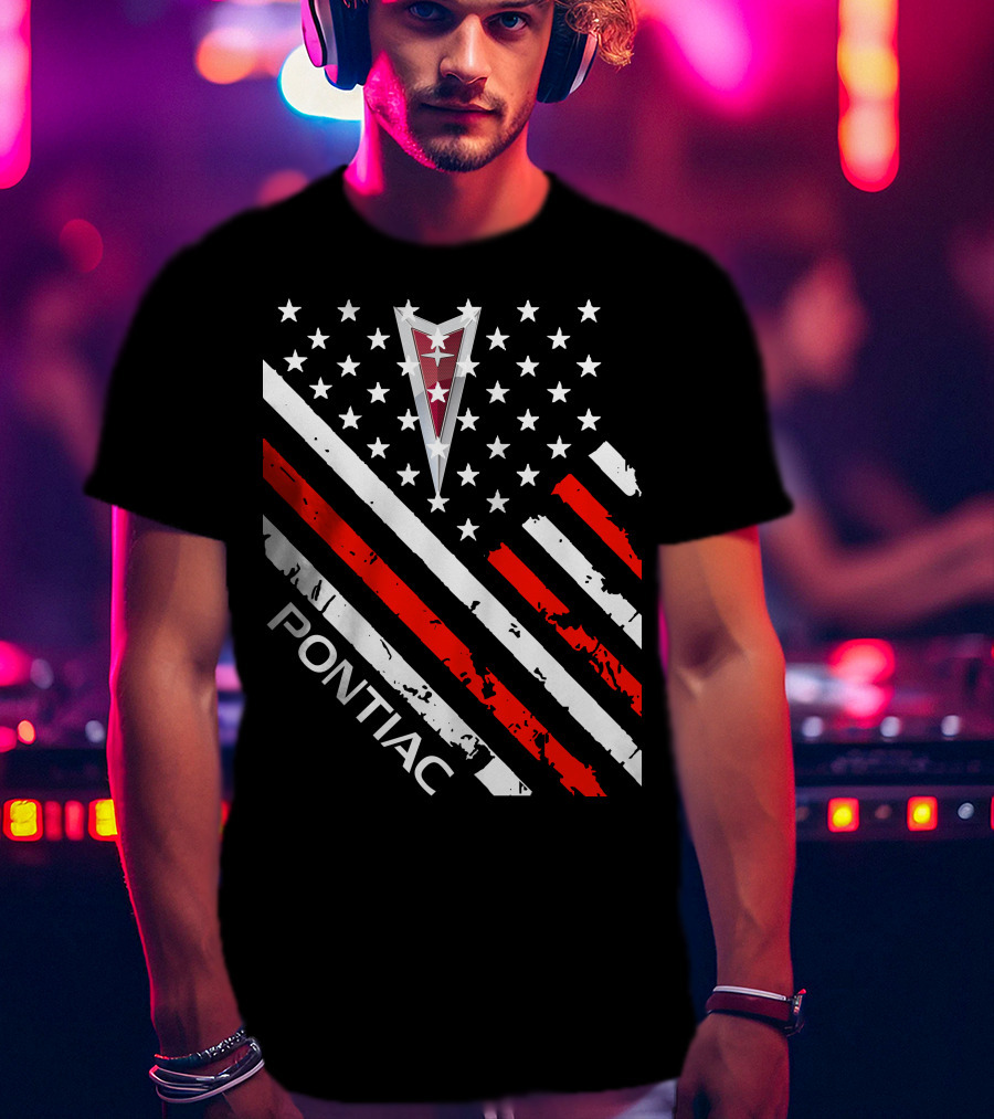 Pontiac Stars Stripes Emblem T-Shirt