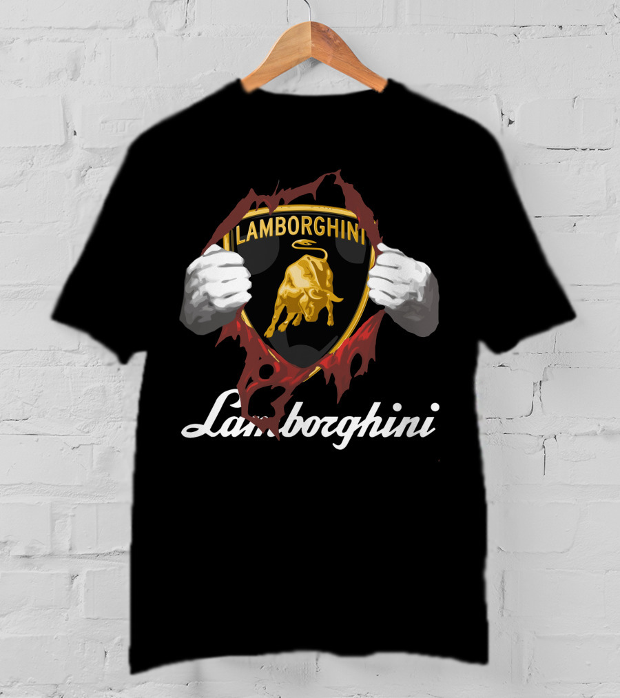 Lamborghini Bull Logo Tear Effect T-Shirt