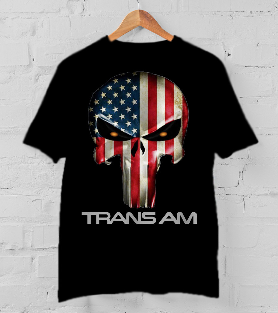 Trans Am American Flag Skull T-Shirt