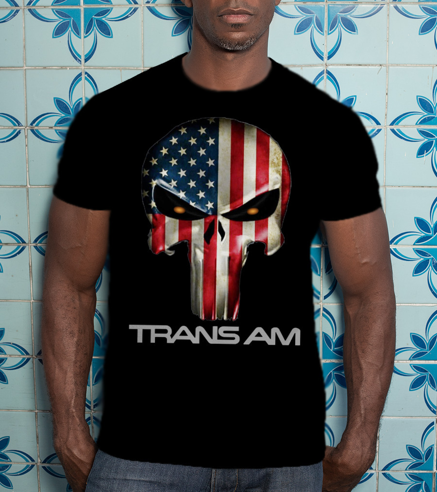 Trans Am American Flag Skull T-Shirt