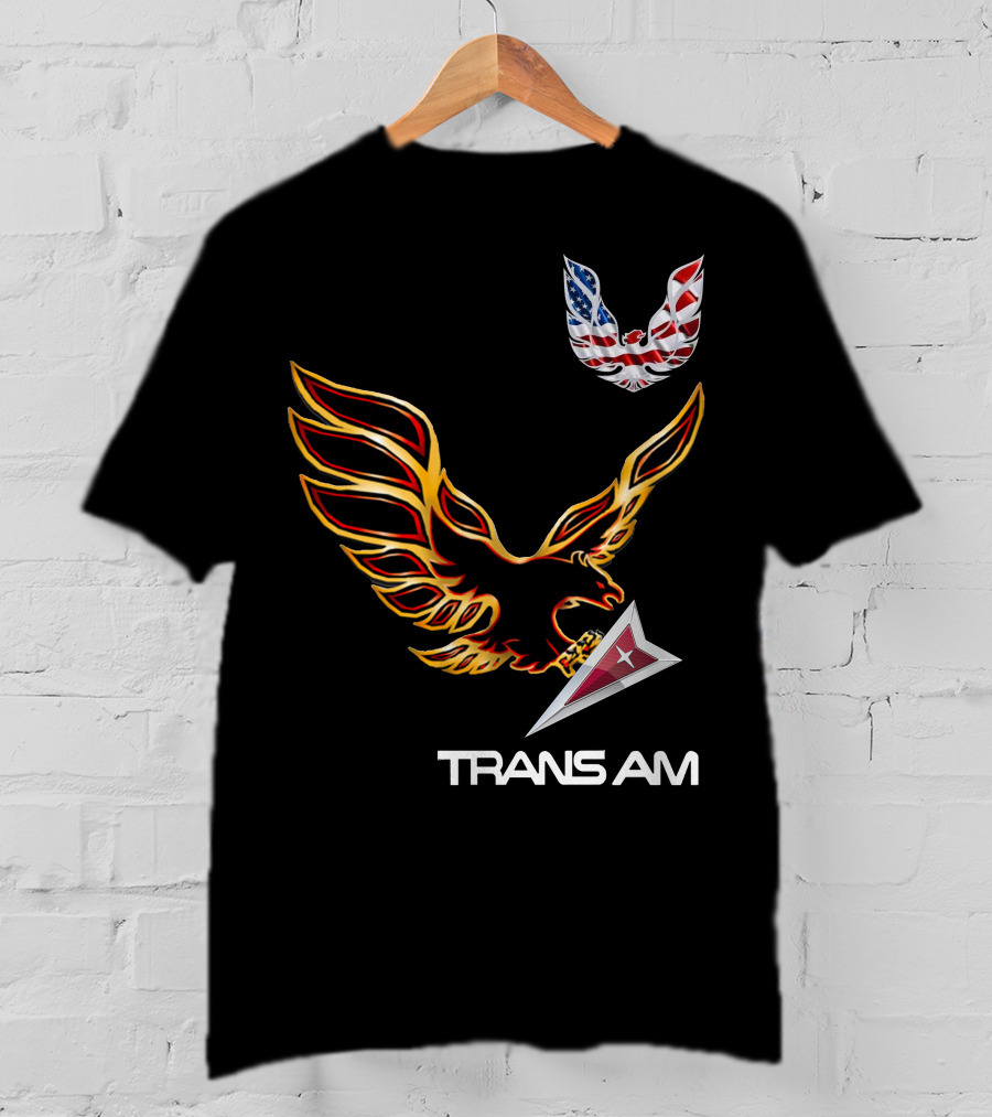 TRANSAM Firebird Eagle American Flag T-Shirt