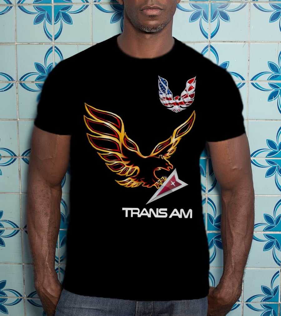 TRANSAM Firebird Eagle American Flag T-Shirt