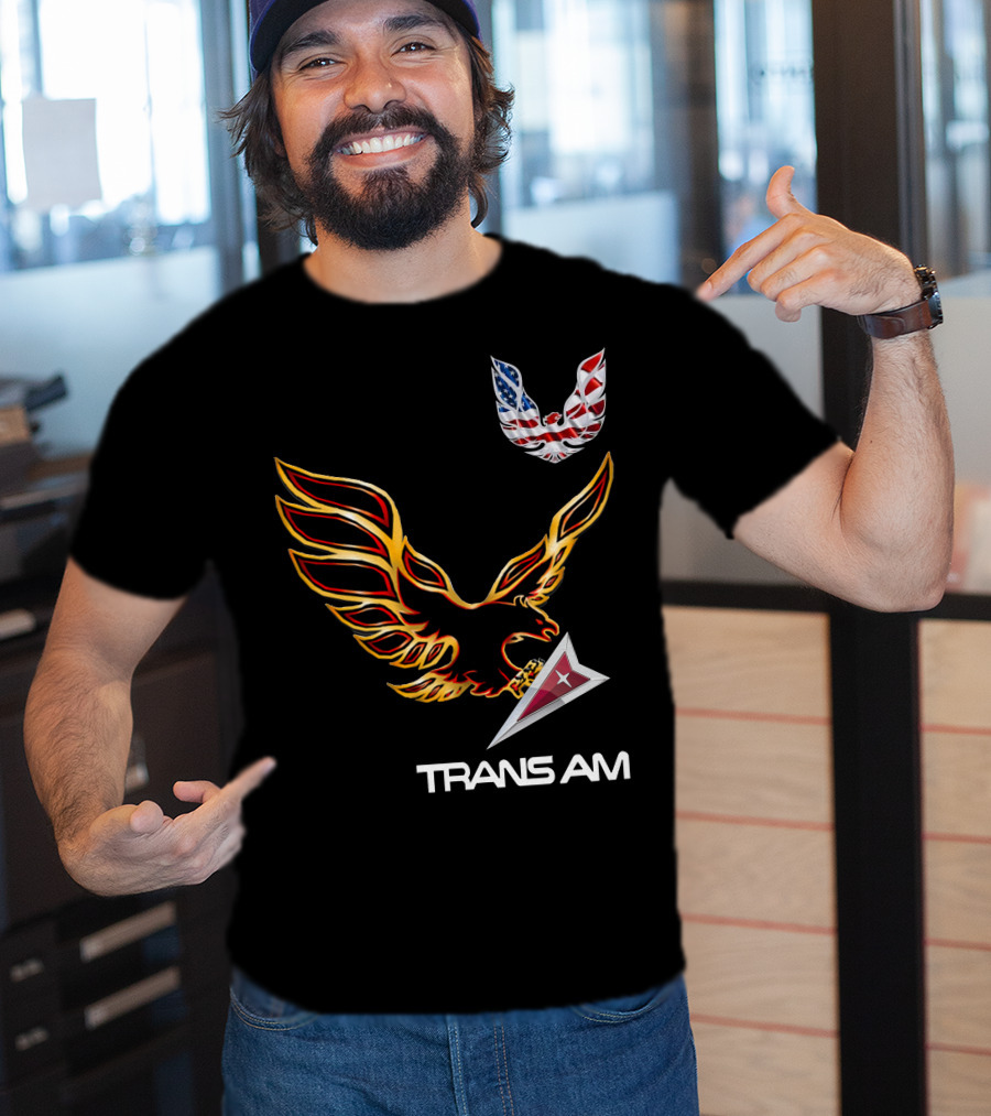 TRANSAM Firebird Eagle American Flag T-Shirt