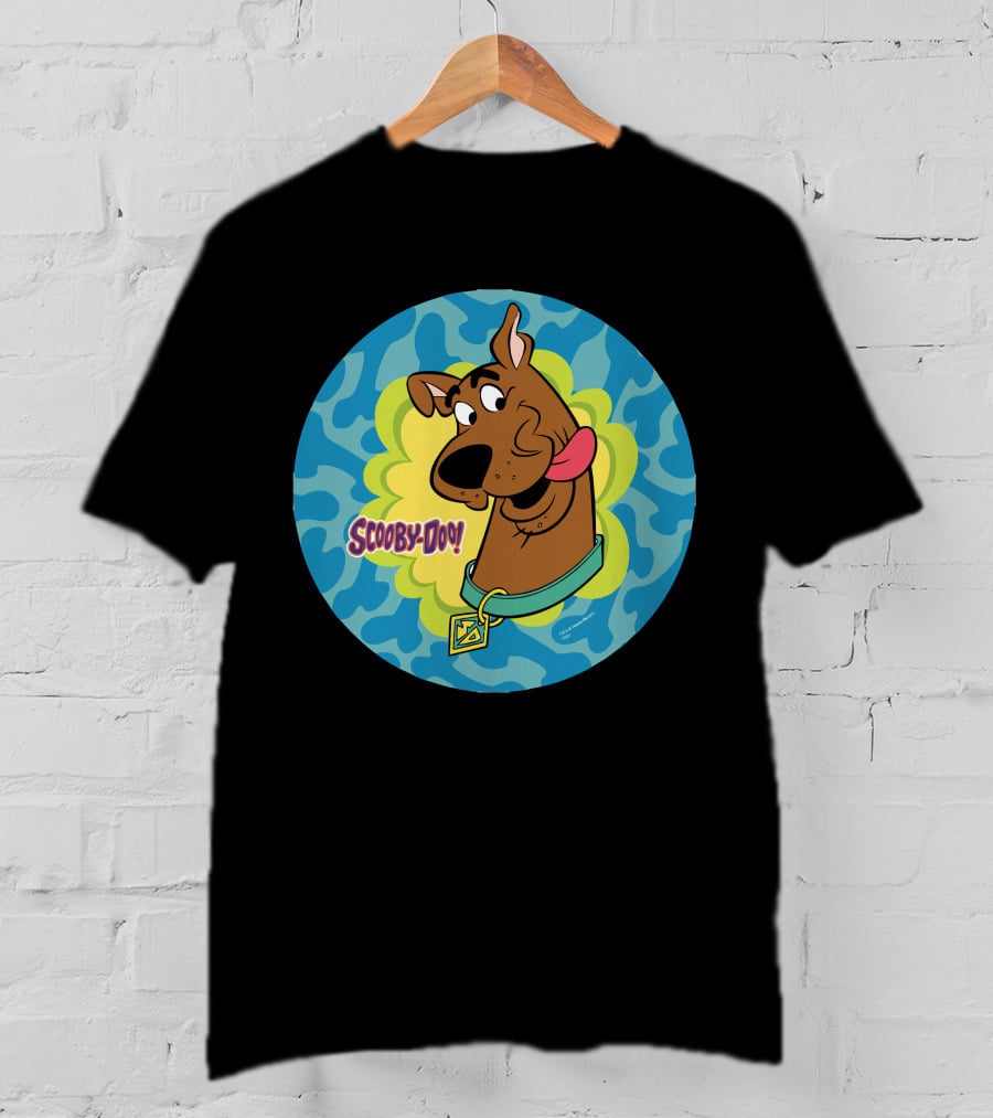 Scooby-Doo Winking Face In Blue And Green T-Shirt