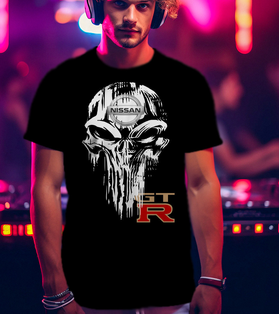 NISSAN GTR Skull Emblem T-Shirt