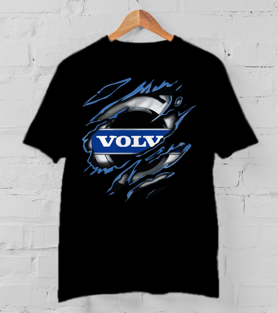 VOLVO Torn Metal Effect Automotive T-Shirt