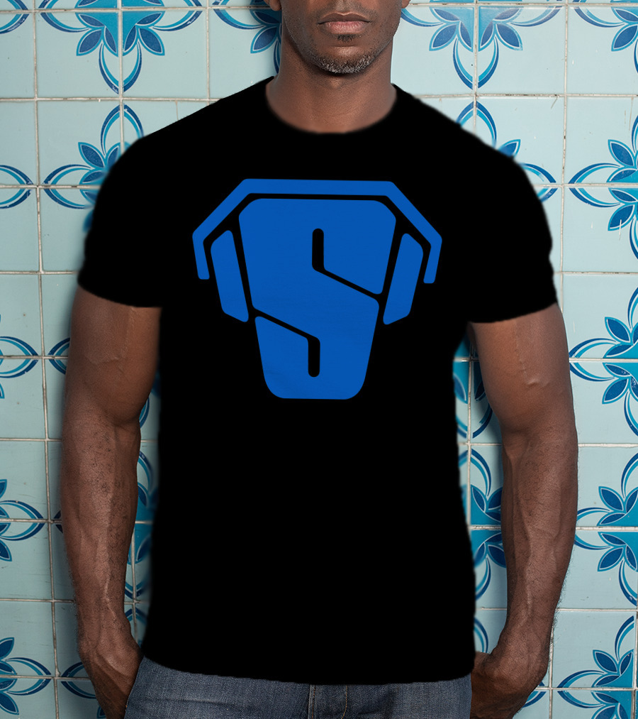 RS Blue Spartan Helmet Emblem T-Shirt